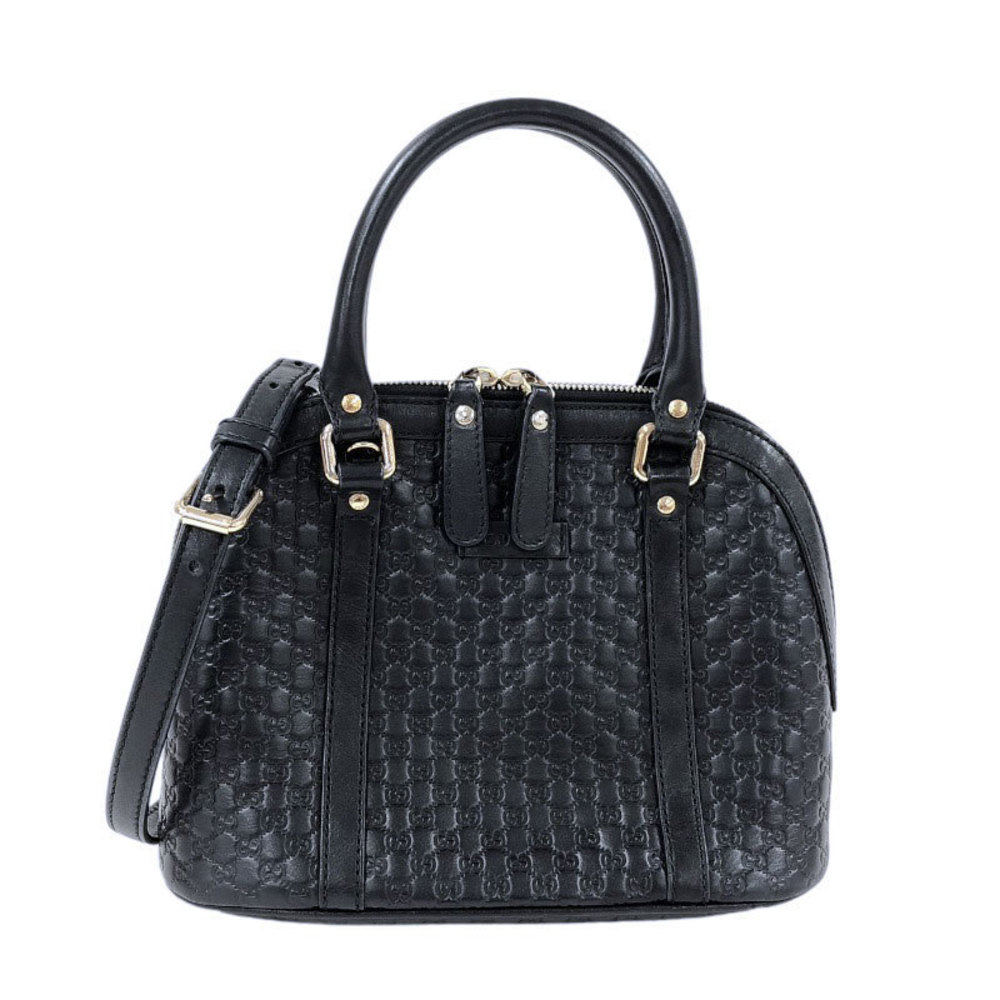 Gucci Micro Guccisima 2way Bag Handbag Black